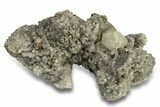 Double Terminated Calcite and Chalcopyrite on Dolomite - Missouri #252160-1